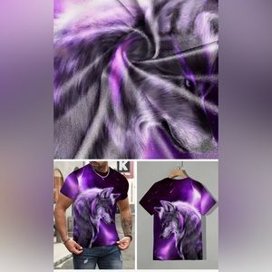 🔥New wolf 3D print, men’s novelty T-shirt🔥